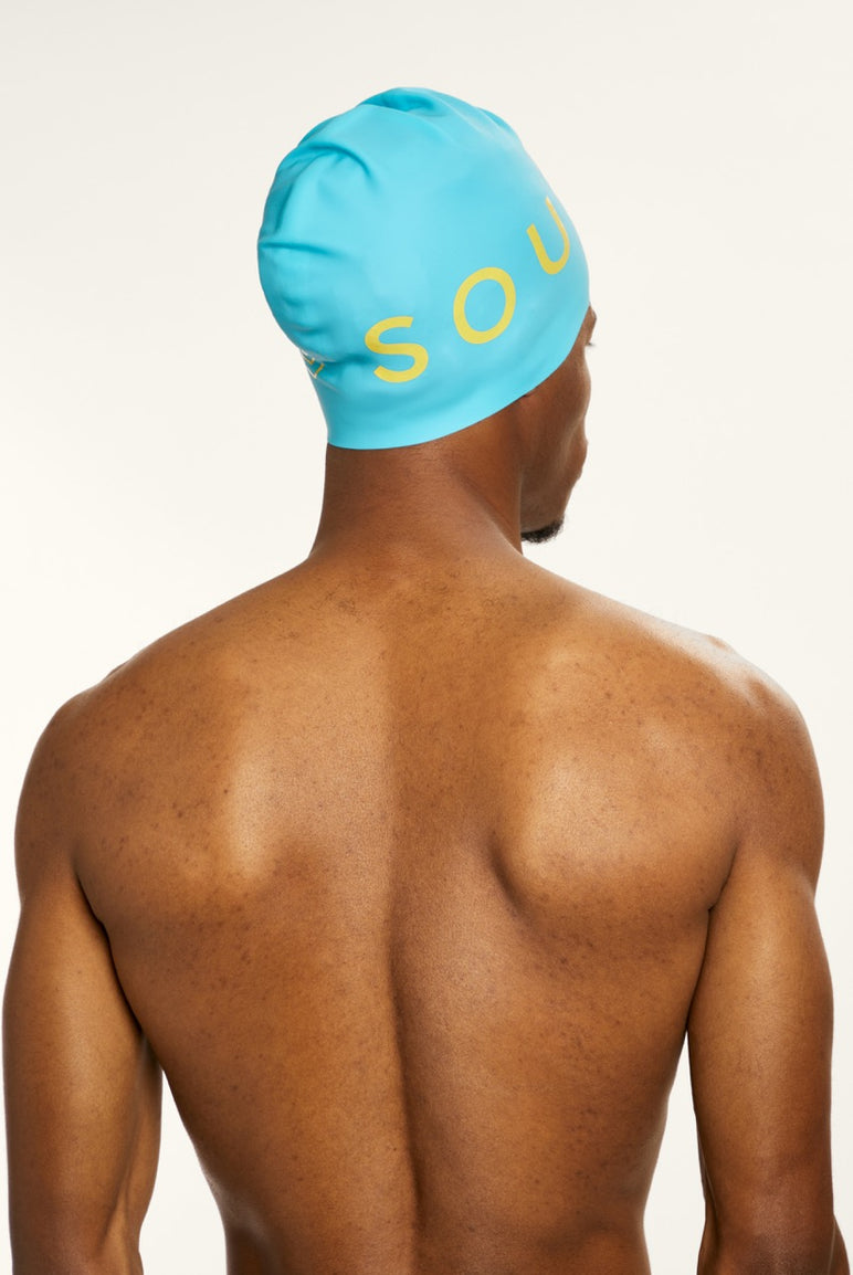 Contrast Logo Swim Cap