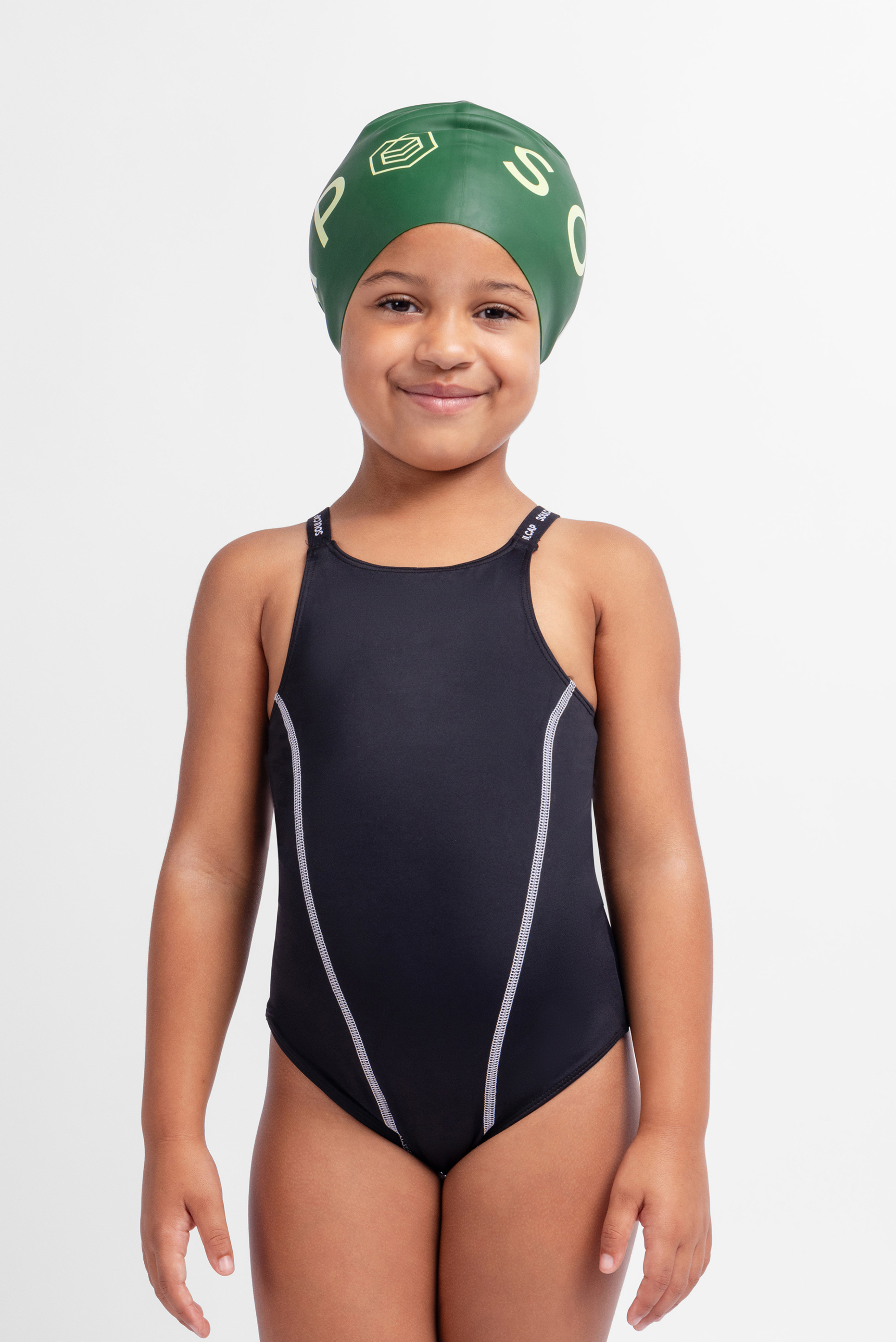 Kids Bold Logo Swim Cap