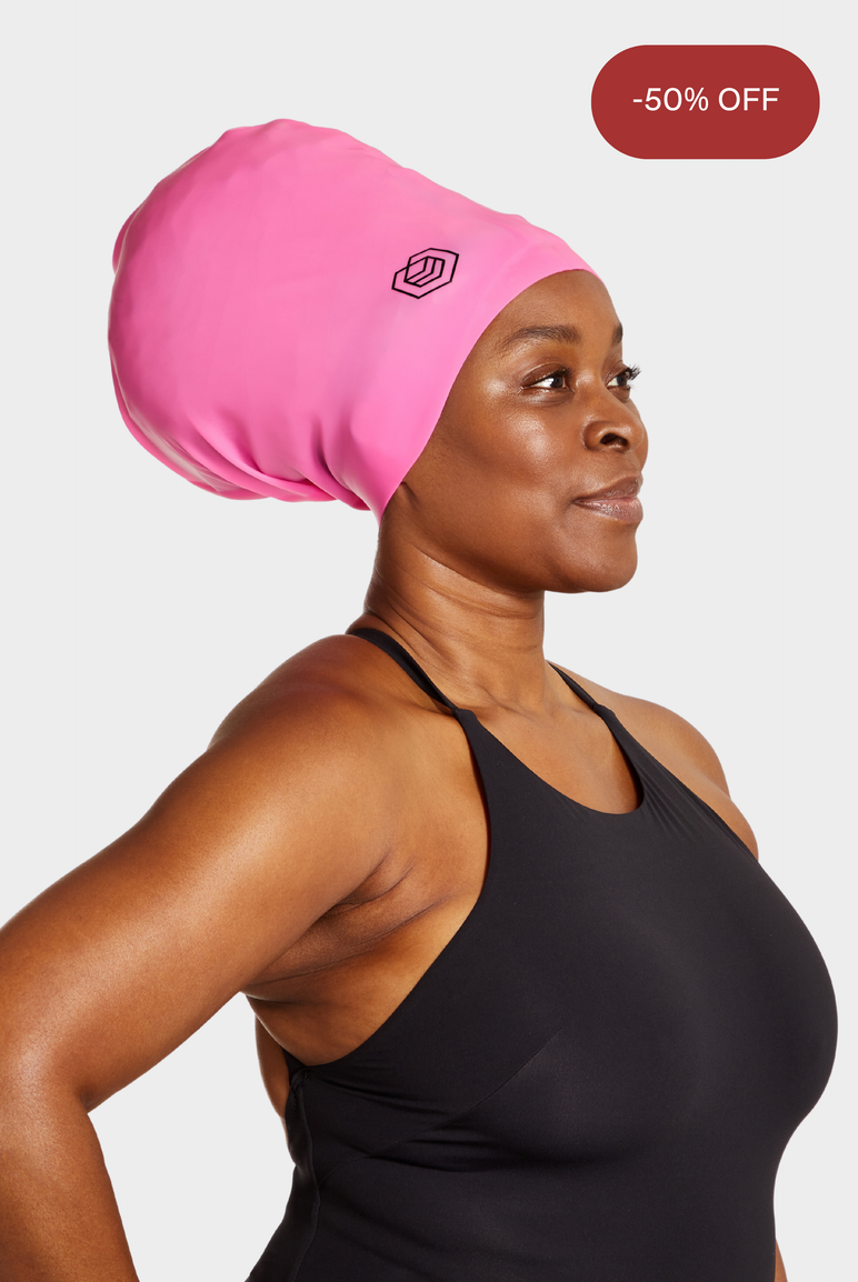 Outdoor Swimming Large Swim Cap for Long Hair in 2XL