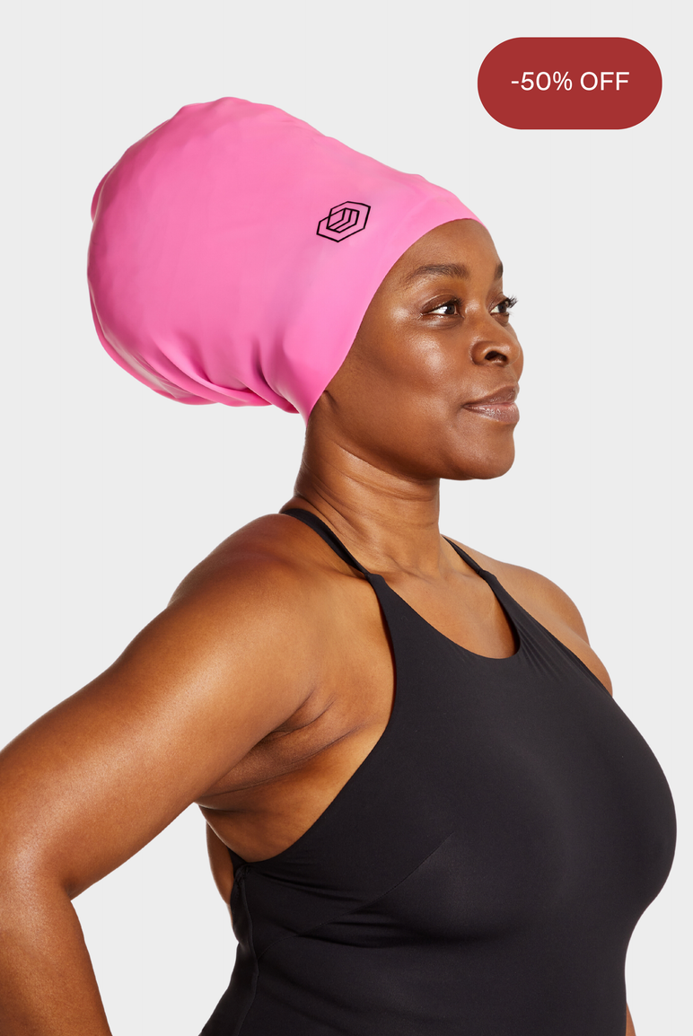 Outdoor Swimming Large Swim Cap for Long Hair in 2XL