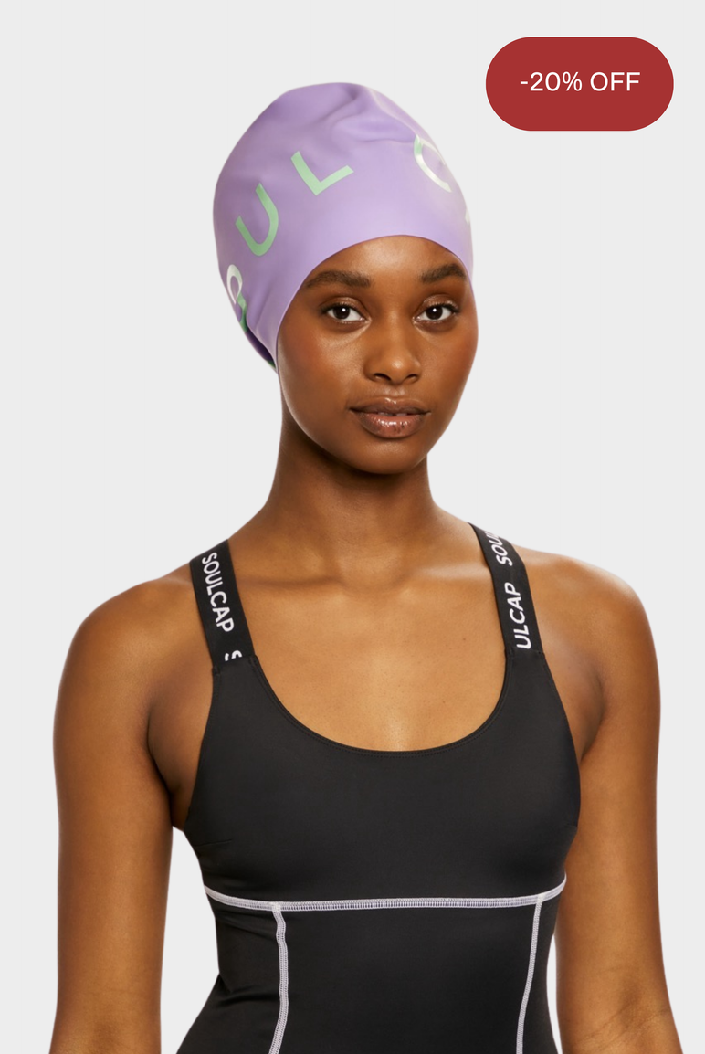 Contrast Logo Swim Cap