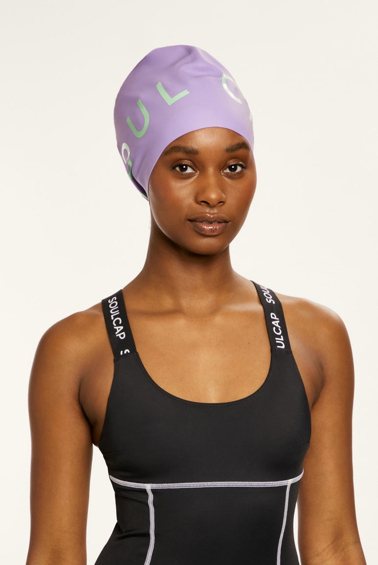 Contrast Logo Swim Cap