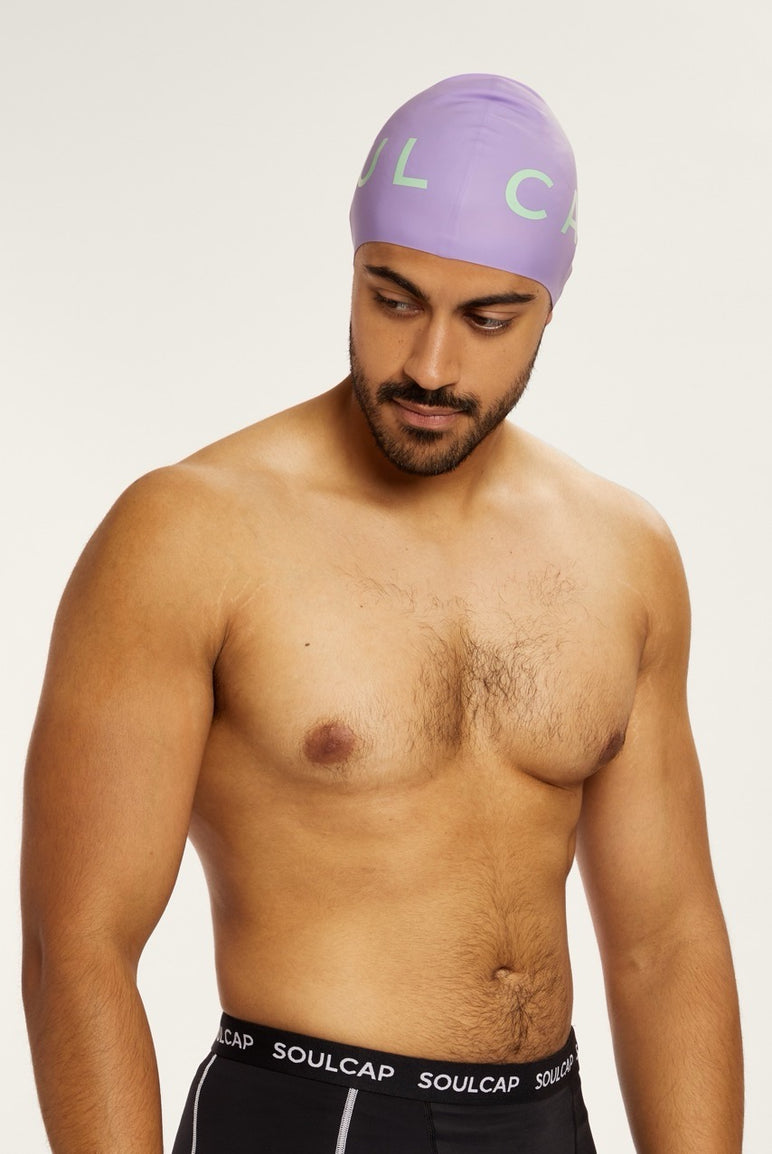 Contrast Logo Swim Cap