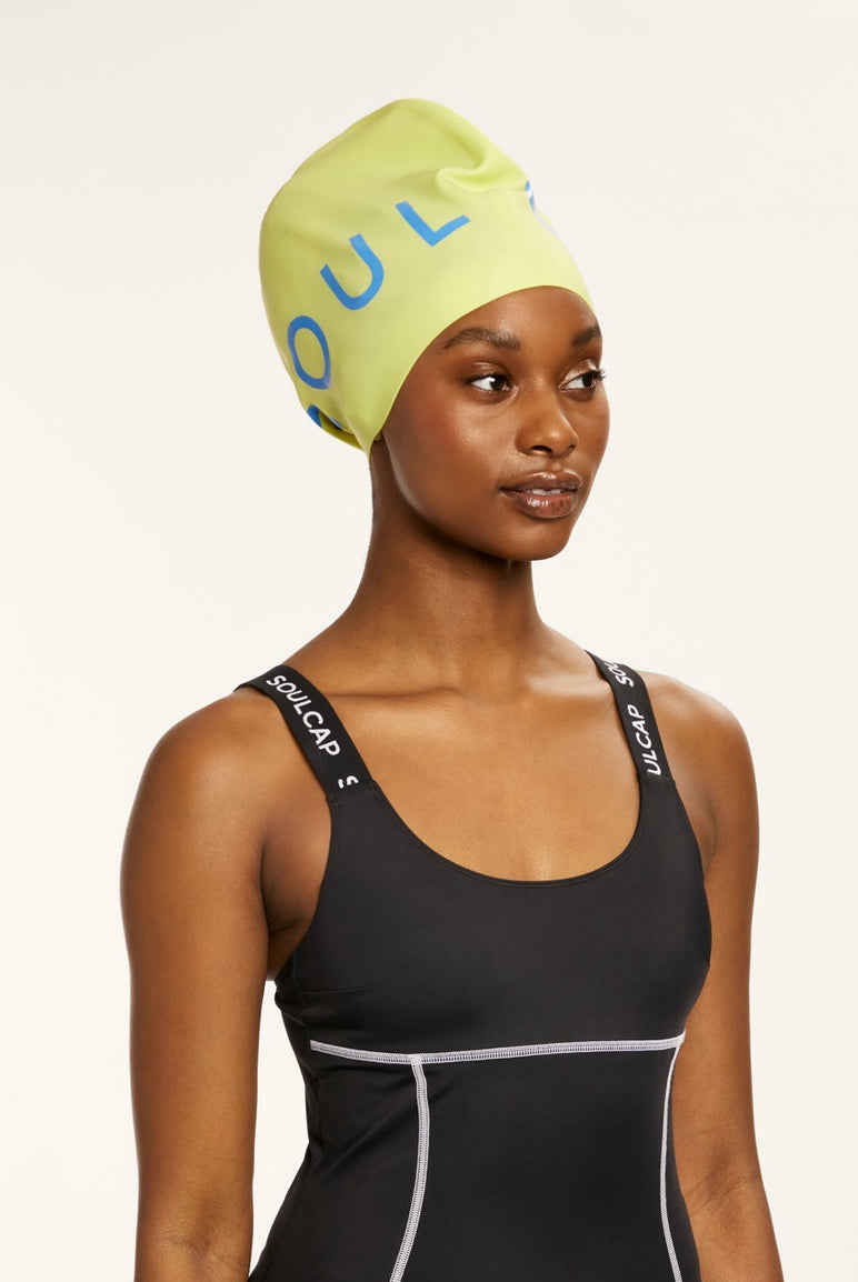 Contrast Logo Swim Cap